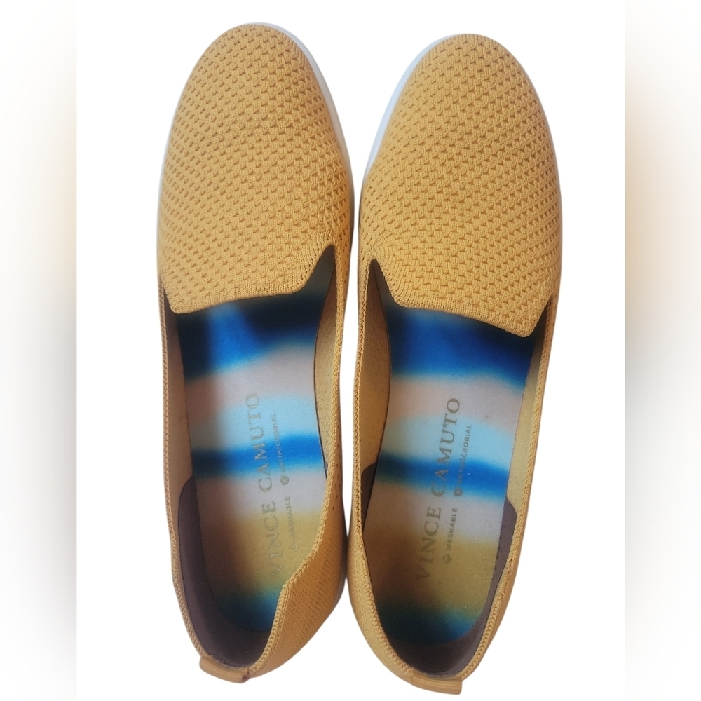 Vince Camuto Mustard Yellow Slip-On Flats - Picture 2 of 6